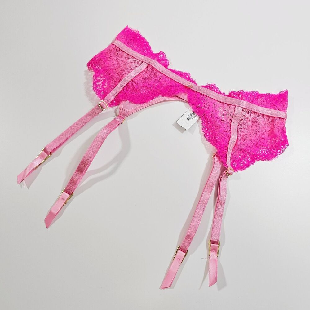 Ann Summers Pink Ombre Sexy Lace Suspender Garter Belt Size Small